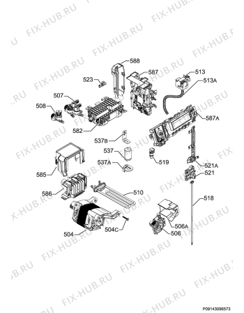 Взрыв-схема стиральной машины Professional WE170PP - Схема узла Electrical equipment 268